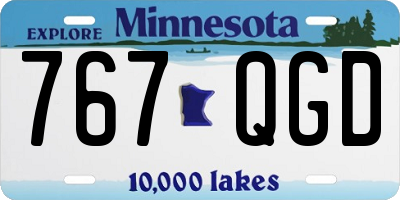 MN license plate 767QGD