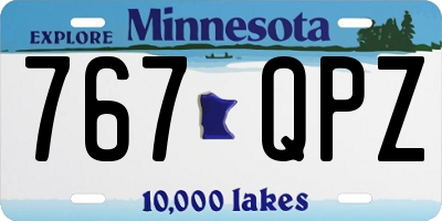 MN license plate 767QPZ