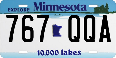 MN license plate 767QQA