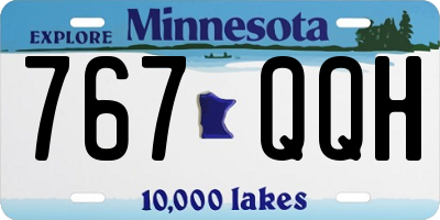MN license plate 767QQH