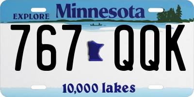 MN license plate 767QQK