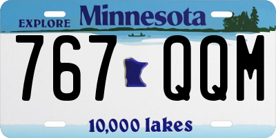 MN license plate 767QQM