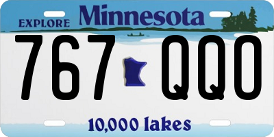 MN license plate 767QQO