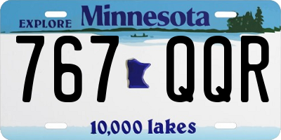 MN license plate 767QQR