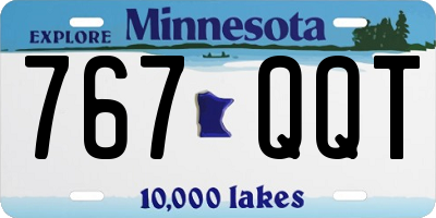 MN license plate 767QQT