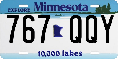 MN license plate 767QQY