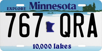 MN license plate 767QRA
