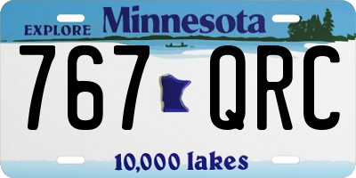 MN license plate 767QRC