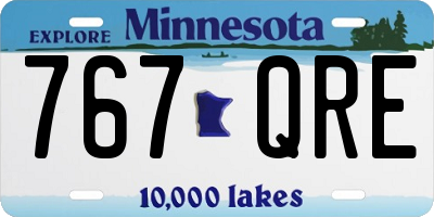MN license plate 767QRE