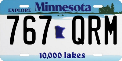 MN license plate 767QRM