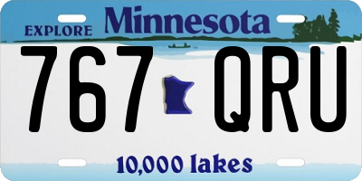 MN license plate 767QRU