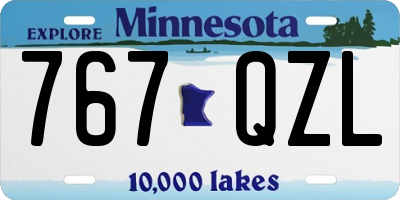 MN license plate 767QZL