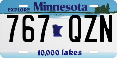 MN license plate 767QZN