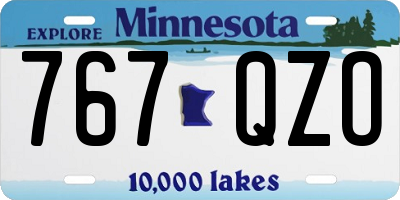 MN license plate 767QZO
