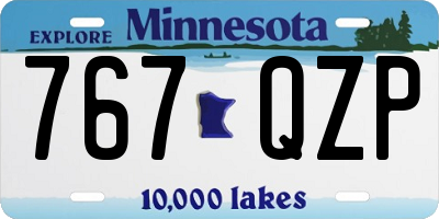 MN license plate 767QZP
