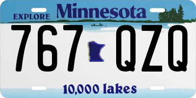 MN license plate 767QZQ