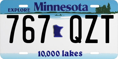MN license plate 767QZT