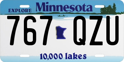 MN license plate 767QZU