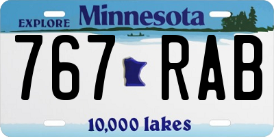 MN license plate 767RAB