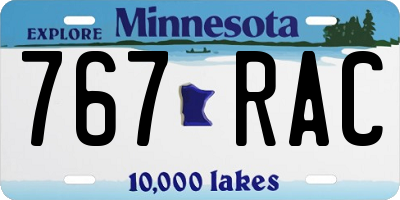 MN license plate 767RAC