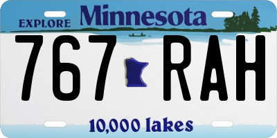 MN license plate 767RAH