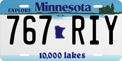 MN license plate 767RIY