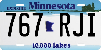 MN license plate 767RJI