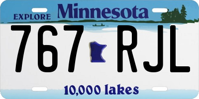 MN license plate 767RJL