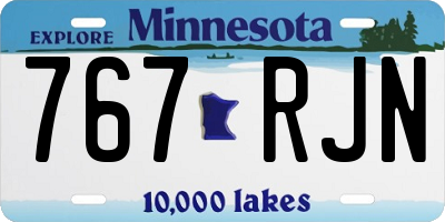 MN license plate 767RJN