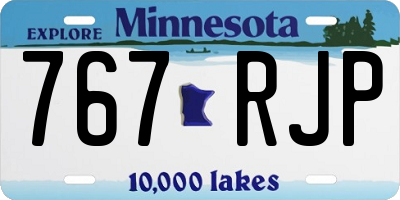 MN license plate 767RJP