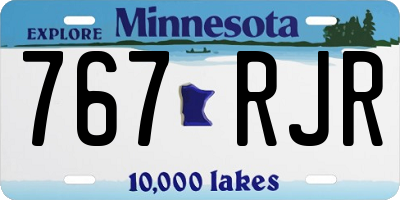 MN license plate 767RJR