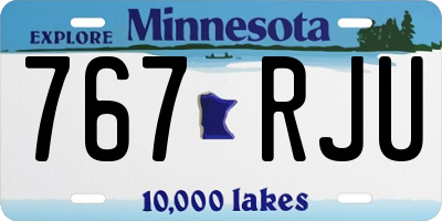 MN license plate 767RJU
