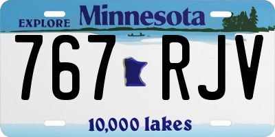 MN license plate 767RJV