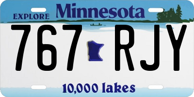 MN license plate 767RJY