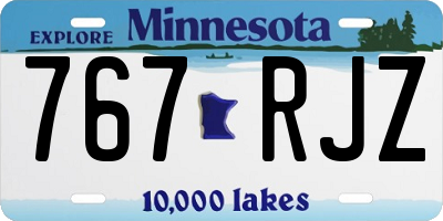 MN license plate 767RJZ