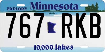 MN license plate 767RKB