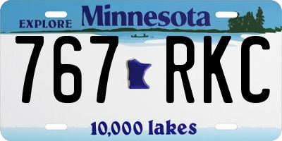 MN license plate 767RKC
