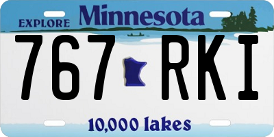 MN license plate 767RKI
