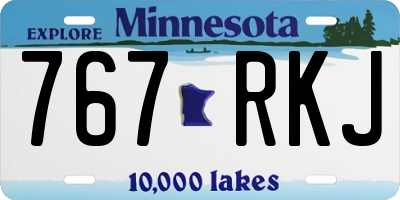 MN license plate 767RKJ