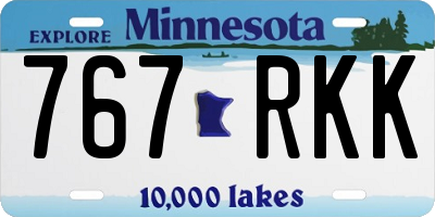 MN license plate 767RKK