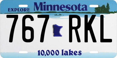 MN license plate 767RKL