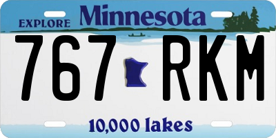 MN license plate 767RKM