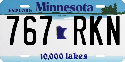 MN license plate 767RKN