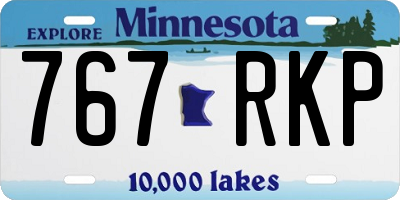 MN license plate 767RKP