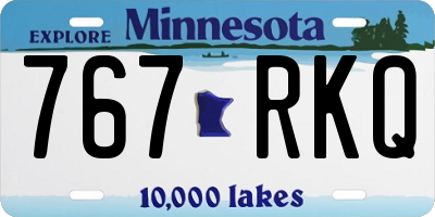MN license plate 767RKQ