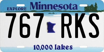 MN license plate 767RKS