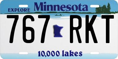 MN license plate 767RKT