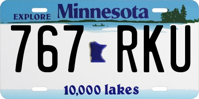 MN license plate 767RKU