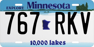 MN license plate 767RKV