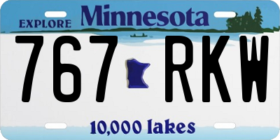 MN license plate 767RKW